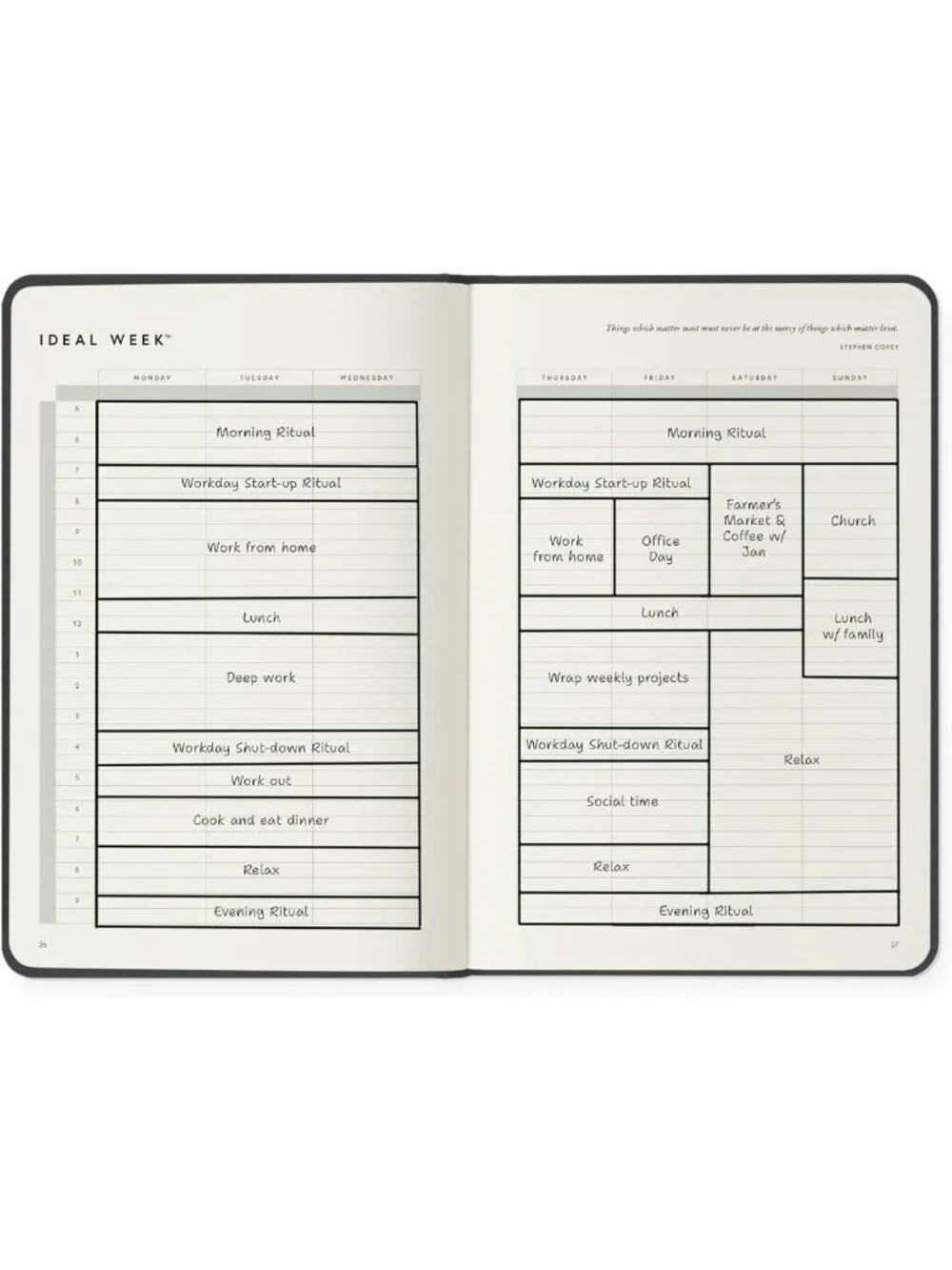 Gray Linen Daily Planner - Boost Focus, Reduce Overwhelm, Achieve Goals